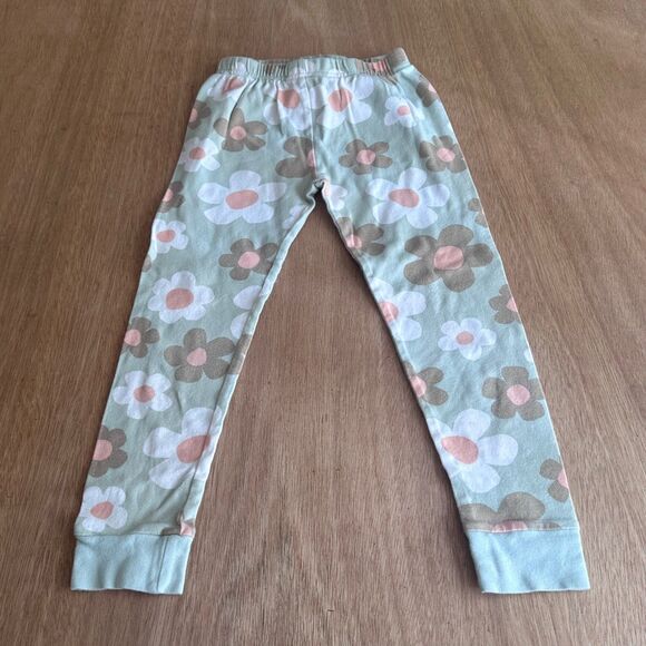 Carter’s Girls 5 Floral Pajama Pants/ Leggings Daisy Print Cotton - Picture 2 of 5